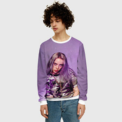 Свитшот мужской Billie Eilish: Violet Fashion, цвет: 3D-белый — фото 2