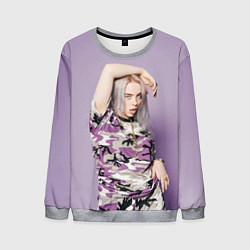 Свитшот мужской Billie Eilish: Violet Camo, цвет: 3D-меланж