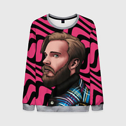 Свитшот мужской Pink PewDiePie, цвет: 3D-меланж