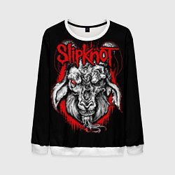 Свитшот мужской Slipknot: Devil Goat, цвет: 3D-белый