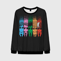 Свитшот мужской My Hero Academia герои, цвет: 3D-черный