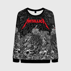 Мужской свитшот Metallica птица на черепах