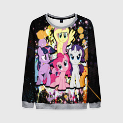 Свитшот мужской My little pony band, цвет: 3D-меланж