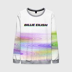 Мужской свитшот BILLIE EILISH: White Glitch