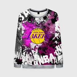 Свитшот мужской Лос-Анджелес Лейкерс, Los Angeles Lakers, цвет: 3D-меланж