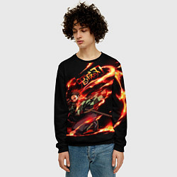 Свитшот мужской Demon Slayer, цвет: 3D-черный — фото 2