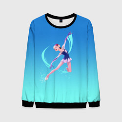Свитшот мужской Фигурное катание, цвет: 3D-черный