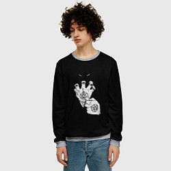 Свитшот мужской Выжигющий Искру, цвет: 3D-меланж — фото 2
