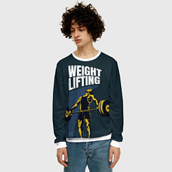 Свитшот мужской Wheight lifting, цвет: 3D-белый — фото 2