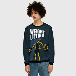 Свитшот мужской Wheight lifting, цвет: 3D-черный — фото 2
