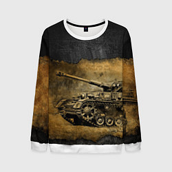 Свитшот мужской Tanks are not afraid mud, цвет: 3D-белый