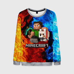 Свитшот мужской MINECRAFT, цвет: 3D-меланж