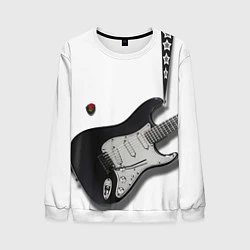 Свитшот мужской Гитара, цвет: 3D-белый