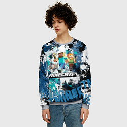 Свитшот мужской Minecraft Майнкрафт, цвет: 3D-меланж — фото 2