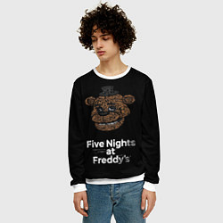Свитшот мужской FIVE NIGHTS AT FREDDYS, цвет: 3D-белый — фото 2