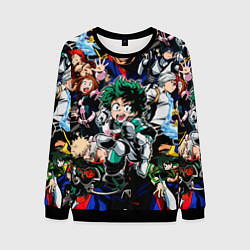 Свитшот мужской Моя геройская академия, цвет: 3D-черный