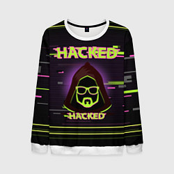Свитшот мужской Hacked, цвет: 3D-белый