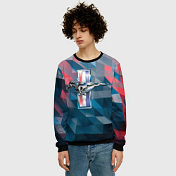 Свитшот мужской Ford Mustang, цвет: 3D-черный — фото 2