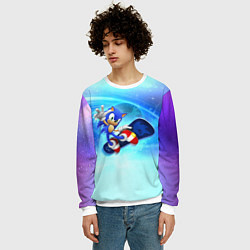 Свитшот мужской Соник, цвет: 3D-белый — фото 2