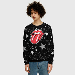 Свитшот мужской Rolling stones star, цвет: 3D-черный — фото 2