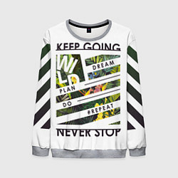 Свитшот мужской Off-White: Keep Going, цвет: 3D-меланж