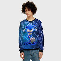 Свитшот мужской SONIC, цвет: 3D-черный — фото 2