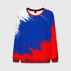 Свитшот мужской РОССИЯ ТРИКОЛОР, цвет: 3D-красный