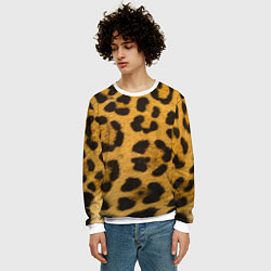 Свитшот мужской Леопард, цвет: 3D-белый — фото 2