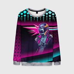 Свитшот мужской НЕОНОВЫЙ ГОНЩИК, цвет: 3D-меланж