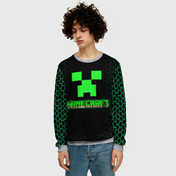 Свитшот мужской Minecraft, цвет: 3D-меланж — фото 2