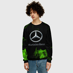 Свитшот мужской Mercedes, цвет: 3D-черный — фото 2