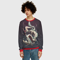 Свитшот мужской Унесённые призраками, цвет: 3D-красный — фото 2