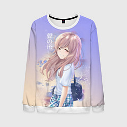 Свитшот мужской Silent Voice, цвет: 3D-белый