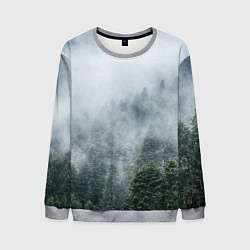 Свитшот мужской Туманный лес, цвет: 3D-меланж