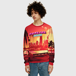 Свитшот мужской HOTLINE MIAMI, цвет: 3D-красный — фото 2