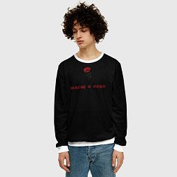 Свитшот мужской Молод и глуп, цвет: 3D-белый — фото 2