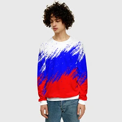 Свитшот мужской Россия, цвет: 3D-белый — фото 2