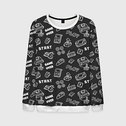 Свитшот мужской Video game, цвет: 3D-белый