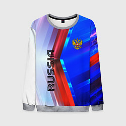 Свитшот мужской RUSSIA SPORT, цвет: 3D-меланж
