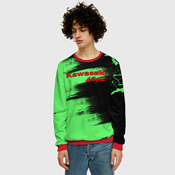 Свитшот мужской Kawasaki, цвет: 3D-красный — фото 2