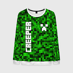 Свитшот мужской MINECRAFT CREEPER, цвет: 3D-белый