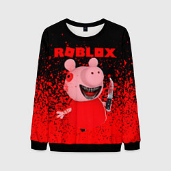 Свитшот мужской Roblox Piggy, цвет: 3D-черный