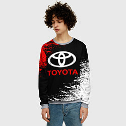 Свитшот мужской TOYOTA, цвет: 3D-меланж — фото 2
