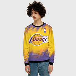 Свитшот мужской Los Angeles Lakers, цвет: 3D-черный — фото 2