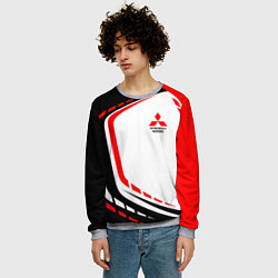 Свитшот мужской Mitsubishi EVO Uniform, цвет: 3D-меланж — фото 2