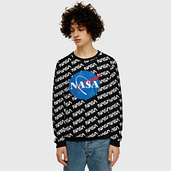 Свитшот мужской NASA, цвет: 3D-черный — фото 2