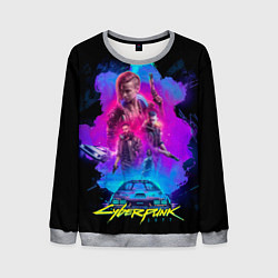 Свитшот мужской Cyberpunk 2077, цвет: 3D-меланж