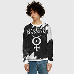 Свитшот мужской MARILYN MANSON М МЭНСОН, цвет: 3D-белый — фото 2