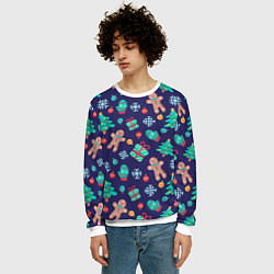 Свитшот мужской Новый год, цвет: 3D-белый — фото 2