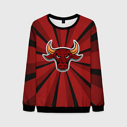 Свитшот мужской Красный бык, цвет: 3D-черный